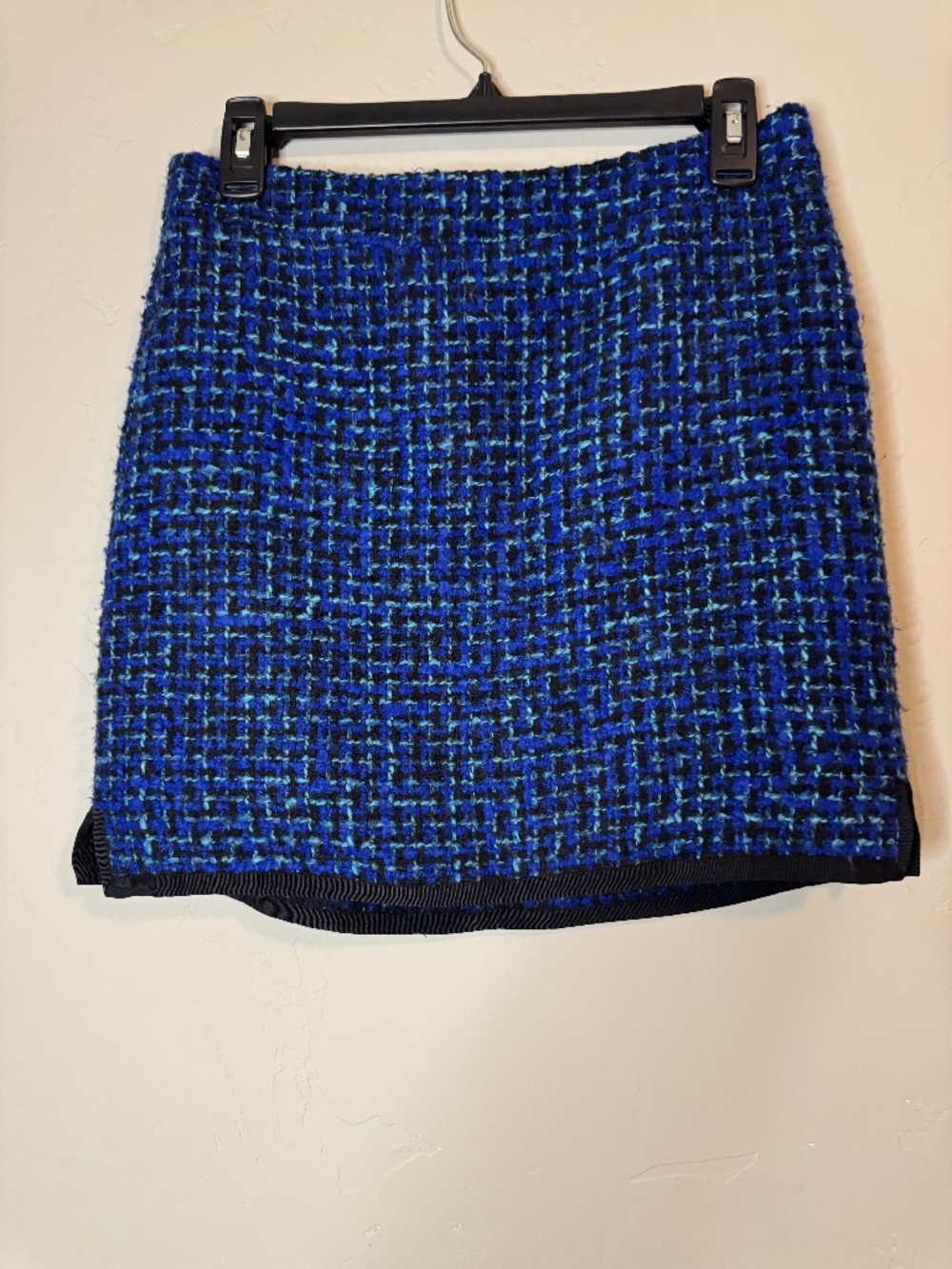 J Crew Blue Plaid Mini Skirt, Size 2